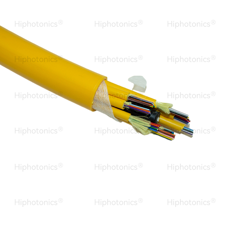 <p>
For a flexible solution to interior fiber optic cabling, look no farther than Hiphotonics' interior Optical Fiber Cable Multipurpose Break-out Cable. The high performance and endurance of this multi-purpose break-out cable are achieved by means of its simplex cable design, which incorporates a Ø900um tight buffer fiber and aramid yarn as strength members.
</p>
<p>
In the middle of the cable core, there is a non-metallic strength element made of fiber reinforced plastic (FRP). In settings where metals are present, this serves to increase safety and dependability.
</p>
<p>
The cable's stranding design allows for easy installation and maximum flexibility by encircling the cable core. A protective FRP layer, aramid yarn, and a snug buffer fiber make up each subunit. This design not only offers great protection against moisture and crush damage, but it also helps to minimize the overall cable diameter and weight.
</p>
<p>
<br/>
</p>
